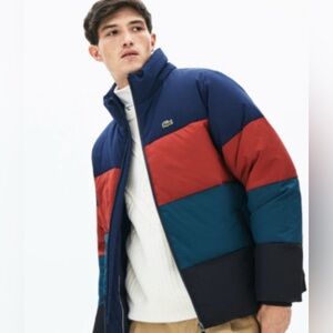 Lacoste UNISEX multicolour WINTER Puffer Jacket Water Repellent Colorblock